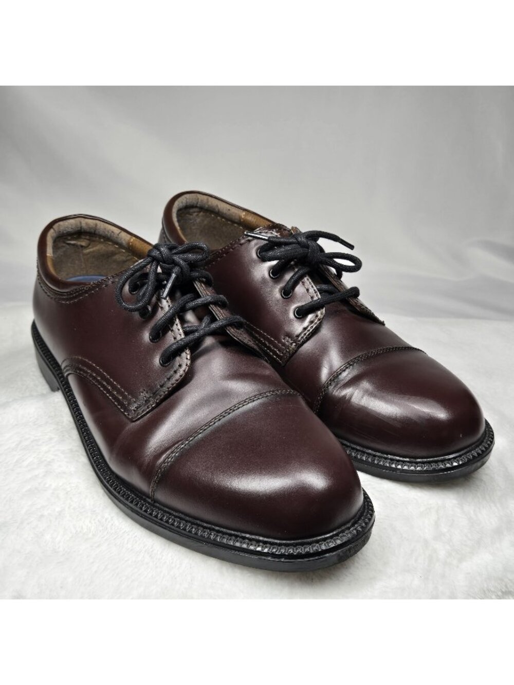 Men's Dockers Brown Leather Cap-Toe Dress Shoes-10.5W (090-2219)